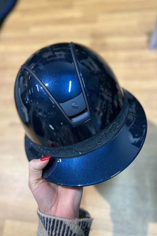 2.0 Glossy Miss Shield Frontal Band Crystal Leaf Matt Navy