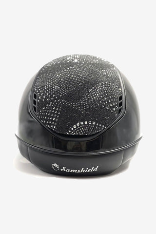 2.0 Glossy Miss Shield Intarsia Matt Svart