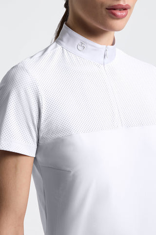 Polo de concours Perforé Blanc