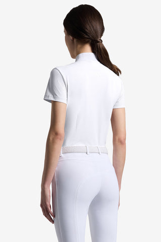 Polo de concours Perforé Blanc