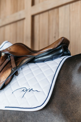 Tapis de selle de saut Diamond Blanc