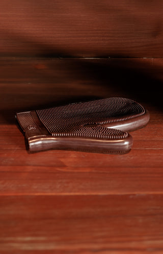 Grooming Deluxe Rubber Groominghandschoen Bruin