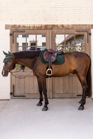 Jumping Saddle Pad Velvet Mini Pearls
