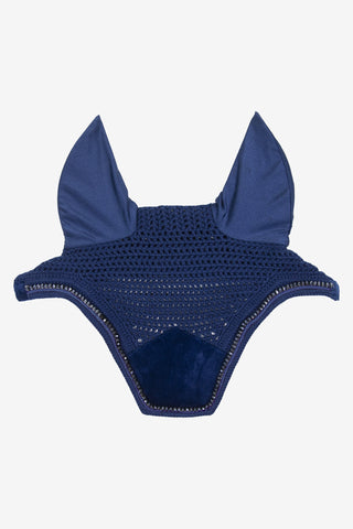 Fliegenhaube Wellington Samt Perlen Navy