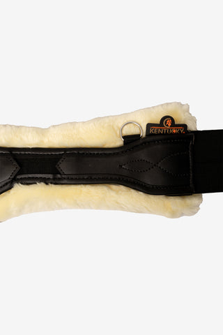 Anatomischer Stud Bauchgurt Lammfell Schwarz