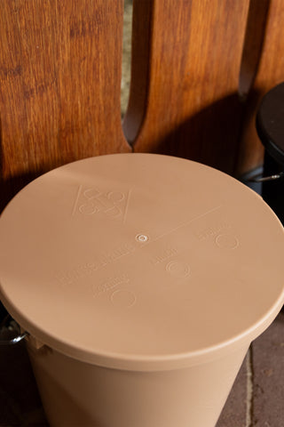 Stallset Eimer Mit Deckel 3er-Pack Beige 5L