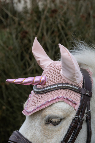 Bonnet Wellington Licorne Pailleté Rose Clair