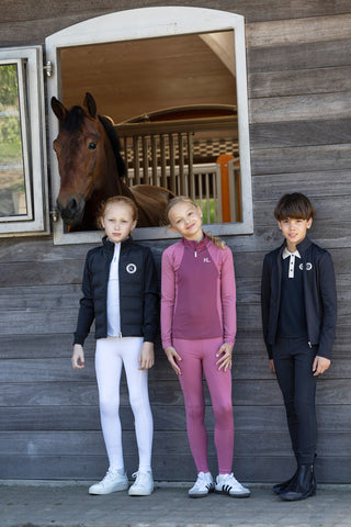 Kingsland KLLilo Leggings d'équitation Junior Full Grip Heather Rose