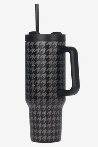 Aspen Thermosflasche Hahnentritt Schwarz