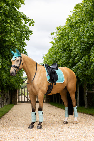 Suede Dressur Schabracke Square Lagoon