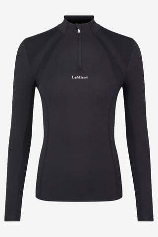 Mia Mesh Långärmad Topp Svart