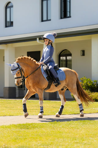 Tapis de selle saut Mini Velours Powder Blue