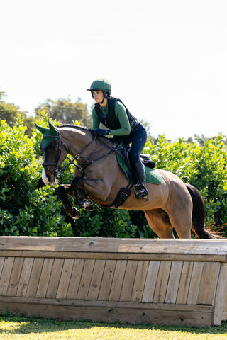 Schabracke Springen Wildleder Hunter Green