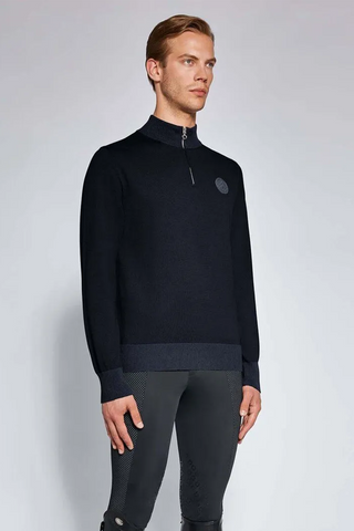 Cotton 1/2 Zip Men's Sweater