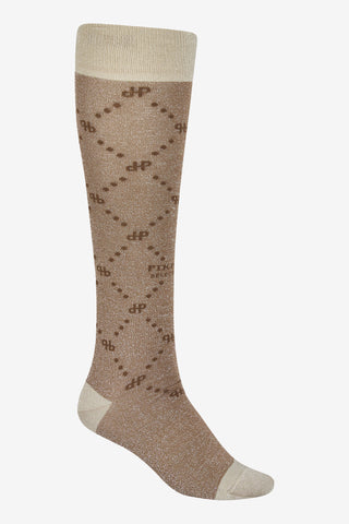 Reitsocken Lurex Selection Beige