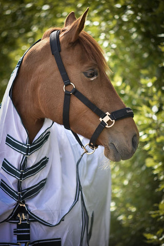 Vliegendeken met Hals Wit/Groen