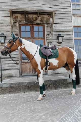 Tapis de selle Velvet Pearls Pine Green
