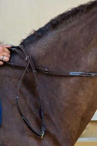 Vævribbet tøjle 16mm Dyon Collection Brun