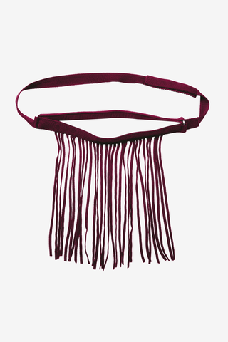 Fliegenstirnband mit Riemen Bordeaux