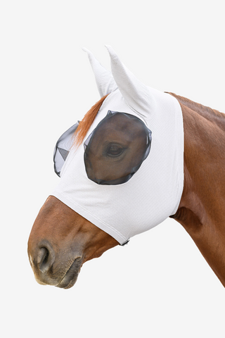 Fly Mask Puck Breath Silver Grey