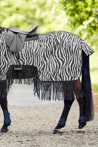 Zebra Ridtäcke Med Fransar