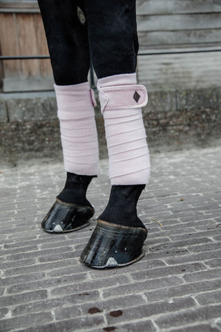 Polar Fleece Bandagen Samt Perlen Soft Rose