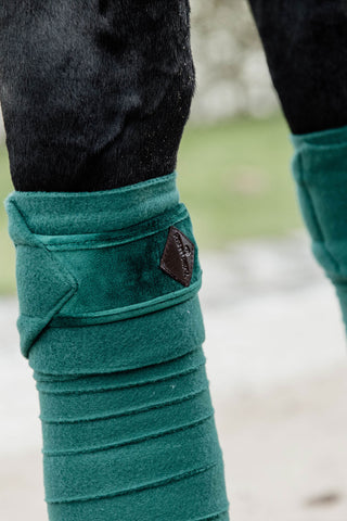 Polar Fleece Bandagen Samt Dunkelgrün