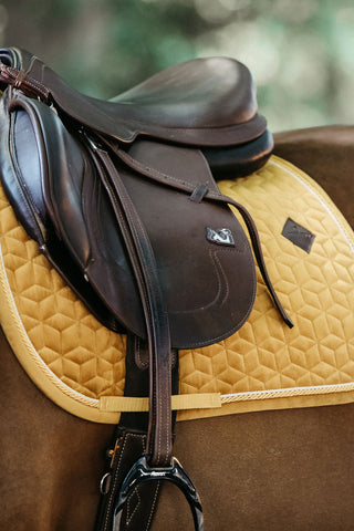 Schabracke Samt Senf