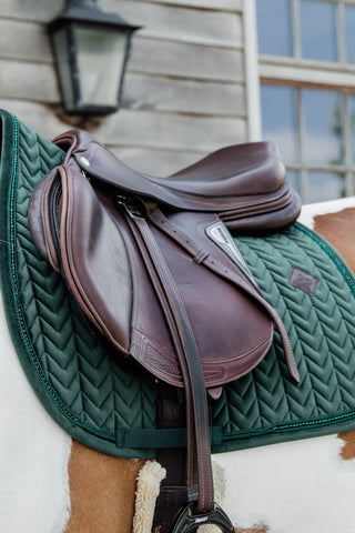Tapis de selle Velvet Pearls Pine Green