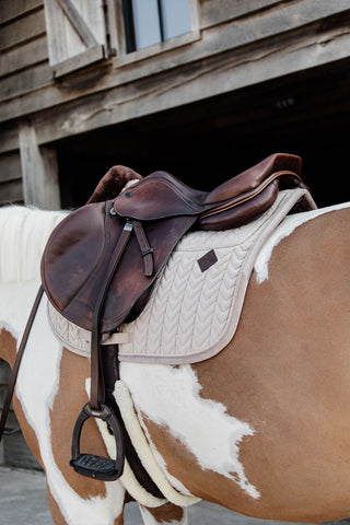 Sadelunderlag Hudvenlig Velour Beige