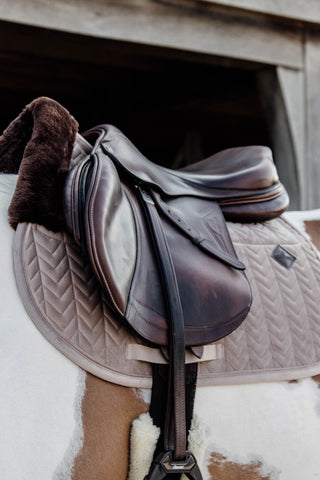 Sadelunderlag Hudvenlig Velour Beige