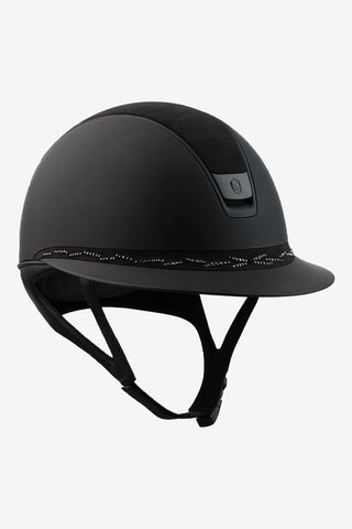 2.0 Shadowmatt Miss Shield Alcantara Top Frontal Band Flower Swarovski Zwart