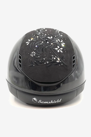 2.0 Glossy Miss Shield Flower Swarovski Jewel Matt Noir